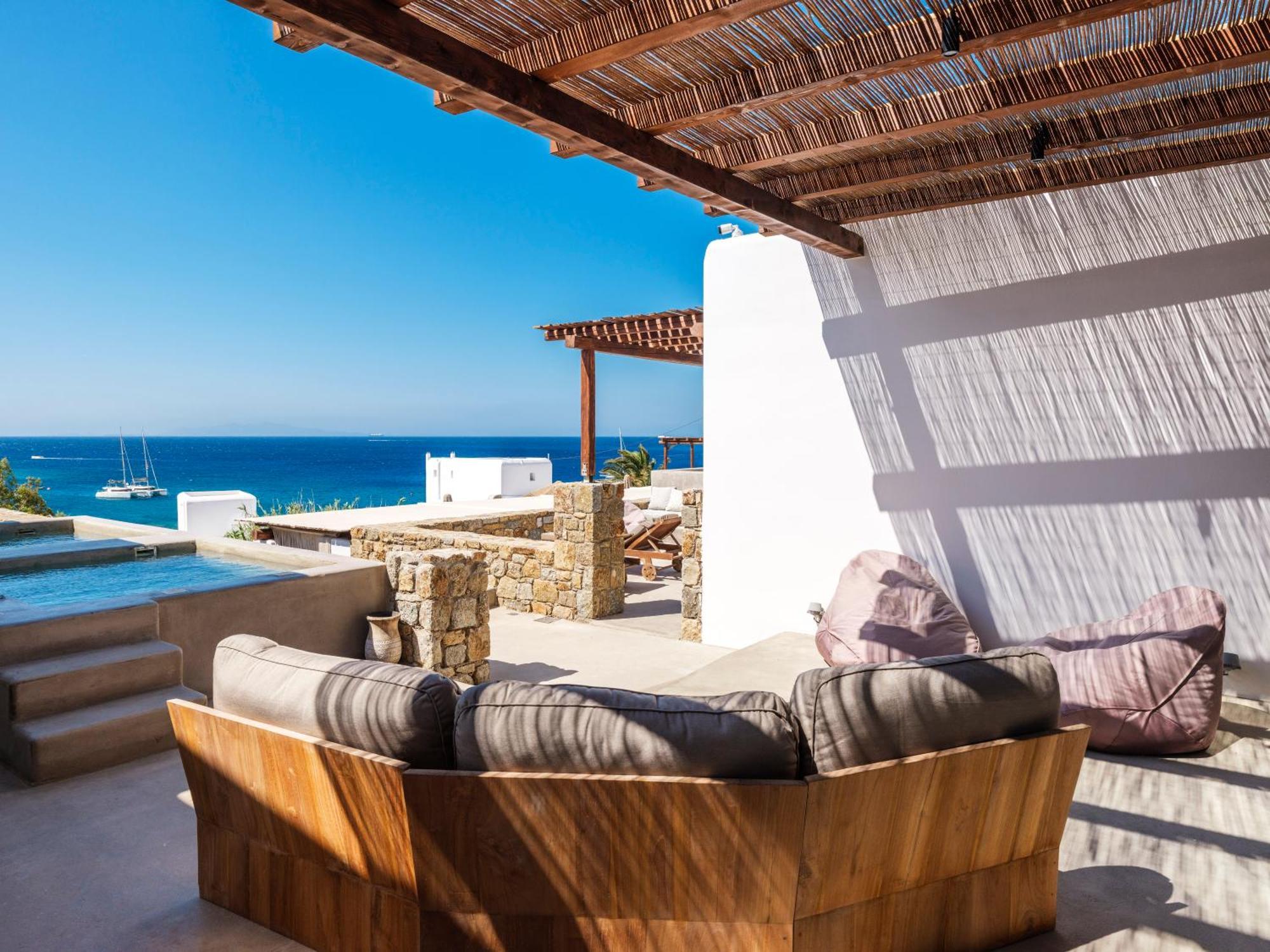 Trinity Mykonos - Beachfront Villa Platis Gialos Exterior foto